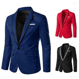 Hombres coreanos Blazer Casual Slim Fit Traje de oficina Otoño Invierno Chaqueta Abrigo Formal Masculina Blazers de negocios para hombres1