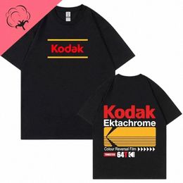 Hombres coreanos Fi camiseta Kodak Impresión Streetwear MDE Cámara Película Hombres Camiseta Camiseta de gran tamaño Mujeres Tee Tops T2Og #