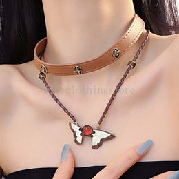 Collier coréen multicouche en corde de peau de vache pour femmes, bijoux personnalisés simples, chaînes de clavicule, cadeau de fête d'anniversaire