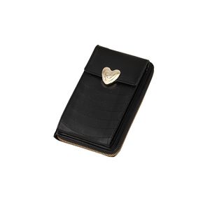 Koreaanse nieuwe lange koppeling portemonnee tas trend liefde kaart portemonnee eenvoudige mode telefoon tas crossbody vrouwen