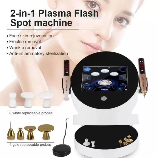 Coréen Portable Anti-âge 2 En 1 Ozone Plasma Stylo Paupière Lifting Anti Rides Tache Sombre Visage Verrue Tag Dispositif De Retrait Laser Beauté Équipement