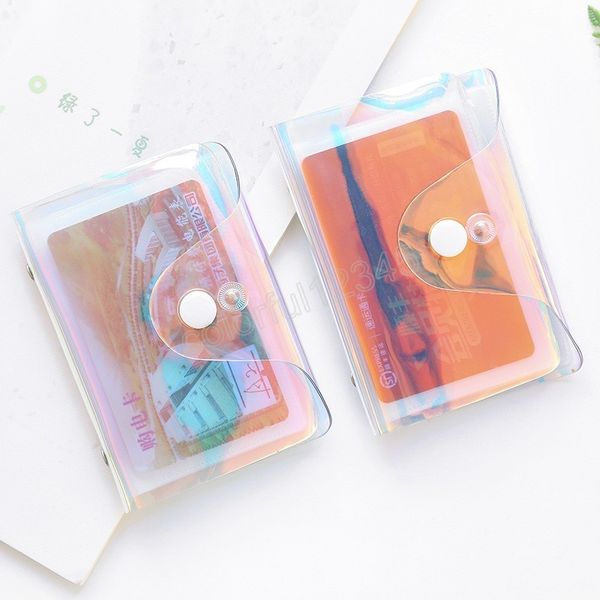 Titulaire multi-cartes en PVC coréen 20 porte-cartes Transparent ID porte-carte de trésorerie hommes portefeuille d'affaires étui de protection de carte de crédit