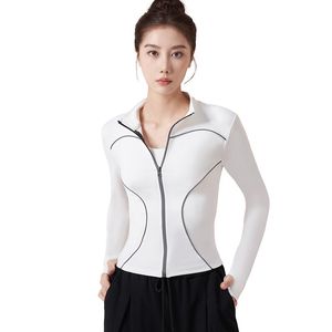 Ropa de ciclismo de secado rápido para otoño e invierno, ropa informal para correr al aire libre, ropa reflectante para correr de noche, chaqueta deportiva a prueba de viento para mujer PF