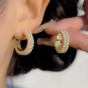 Boucles d'oreilles coréennes simples en forme de C, boucles d'oreilles au Design féminin