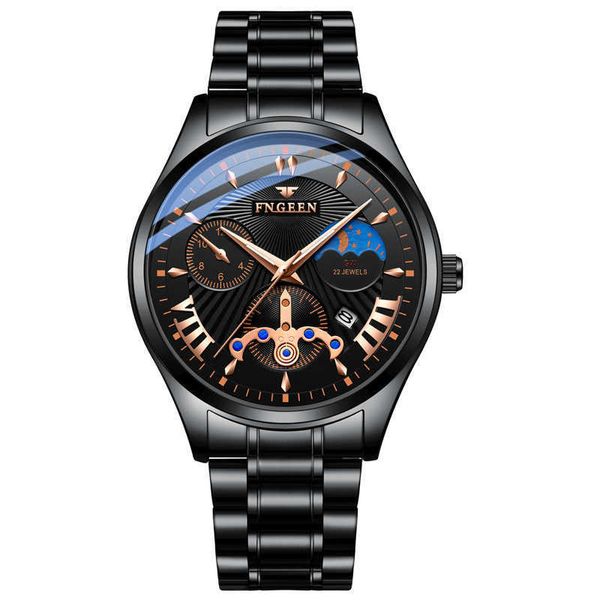 Reloj de moda Simple coreano para mujer, reloj para estudiantes, calendario negro para hombre, reloj de cuarzo ultrafino resistente al agua para hombre