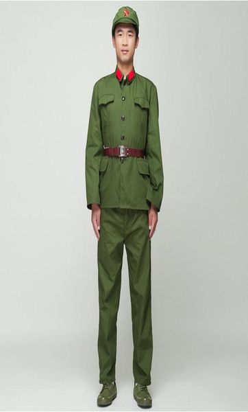 Uniforme de soldado coreano Guardias rojos traje de actuación verde escenario película televisión Traje del ejército de ocho rutas Militar de Vietnam 8656801