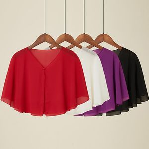 Coréen solide en mousseline de soie climatisation Cardigan foulards femmes crème solaire vêtements été mince veste courte cou garde cape soleil châle R28