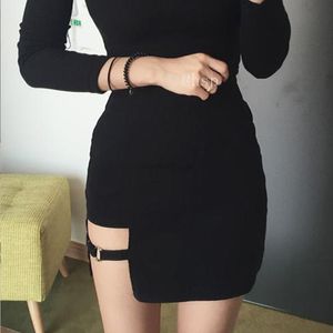 Koreaanse stijl zwarte hip rokken onregelmatige micro mini rok mini rok zomer mode harajuku sexy hoge taille bodycon korte rok 201111