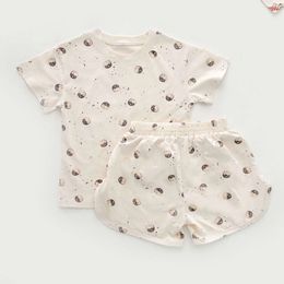 Koreaanse stijl kinderen met korte mouwen vrijetijdslijtage unisex t-shirt baby pamas katoen spleewear voor 1-3 jaar oud L2405