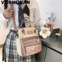 Style coréen mignon sacs à dos femmes imperméable en Nylon petits sacs à bandoulière pour adolescentes cartables fleur voyage sac à dos 240103