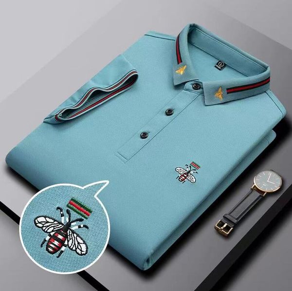 Style coréen mode hommes Polo T-shirt manches courtes Logo brodé Polo chemise affaires t-shirts hauts