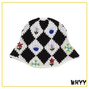 Style coréen fleurs Crochet seau chapeau femmes Vintage armure pêcheur chapeau dames été respirant chapeau de soleil mode voyage Panam