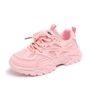 Sneakers pour filles de style coréen Pu Leather Trend Fashion Panier de tennis Chaussures pour adolescents Sport Softsoled Kids 240509