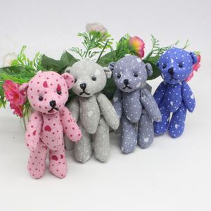 Ours en peluche pied-de-poule de style coréen, jouet en tissu de dentelle, poupée ours en peluche créative faite à la main