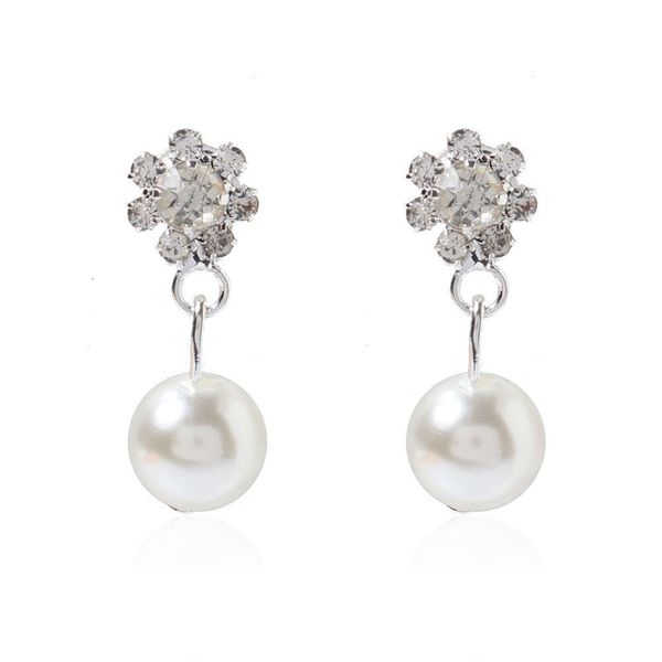 Boucles d'oreilles longues en strass de Style coréen, à la mode, sans trous d'oreille, pour filles et enfants