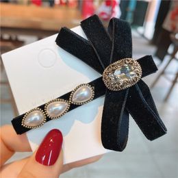 Estilo coreano nuevo diseño nostálgico lazo horquilla Boutique Bb Clip Retro elegante chica pinza de pelo para mujer accesorios de moda para el cabello