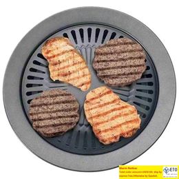 Style coréen antiadhésif antiadhésif sans fumée barbecue de barbecue Pan Grill Stovetop