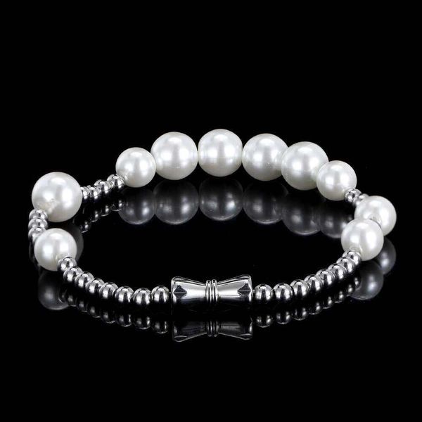 Perle personnalisée de haute qualité de style coréen pour la conception féminine, populaire sur le net, bracelet en acier titane à la mode et de tempérament
