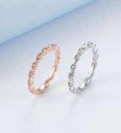 Koreaanse stijl rose goud kleur elegante volledige zirkoon vrouwelijke ring eenvoudige trendy kleine vingerringen voor vrouwen partij sieraden bague femme3579563