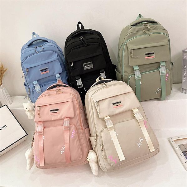 Mochilas escolares de estilo coreano Mochila para estudiantes de alta capacidad para estudiantes de primaria y secundaria 261N