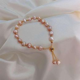 Bracelet de perles de Simulation de Style coréen pour femmes, pendentif de luxe en Zircon abeille, bijoux cadeaux, Bracelets à breloques 277x