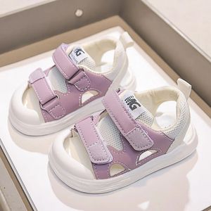 Koreaanse stijl sport sandalen voor kinderen ergonomie zomer peuter schoenen softssoled niet -slip strand kinderen jongens meisjes 240425