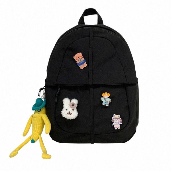 Estilo coreano impermeable lona pequeña mini mochila para mujeres Fi mochila de viaje bolso de escuela para Tennage Girl bolso de hombro n0Xf #