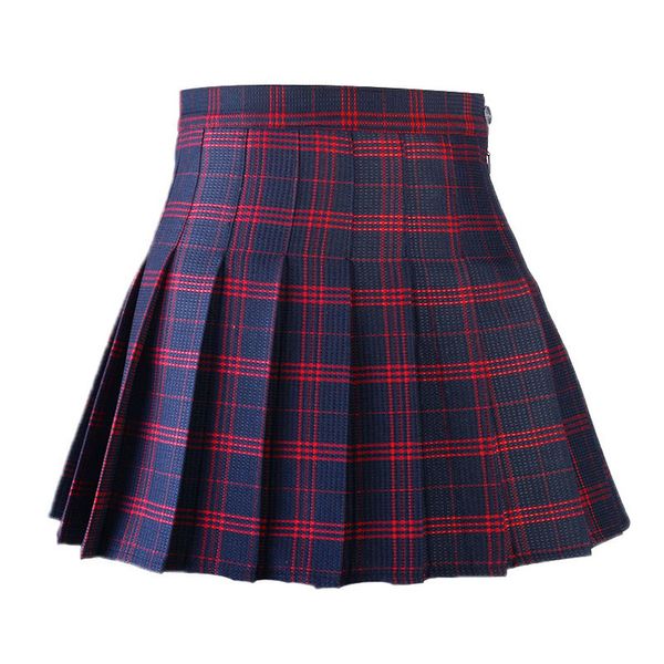 Style coréen Femmes Plissée Été Taille Haute Bonbons Japonais Plaid Mini Jupe École Fille Saia Colegial Jupe Plisse Femme MX190730