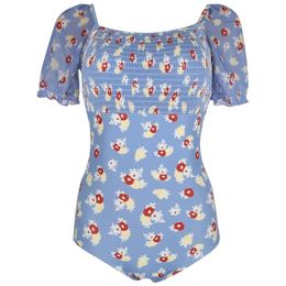 Swimwear coréen Swimwear Femme Flower Swimwwear Malf-manches maillot de bain rembourré Sexy Monokini Beachwear Summer