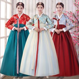 Robe traditionnelle coréenne orientale hanbok, vêtements nationaux, tenue de Festival, spectacle sur scène, costume de danse asiatique élégant