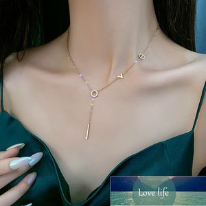 Koreaanse Valentijnsdag explosie liefde sleutelbeen ketting letters hanger niet-vervagen titanium stalen ketting groothandel drop verzending fabriek prijs expert ontwerp