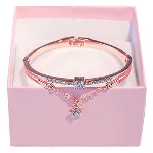 Version coréenne Étudiant en diamant complet pour les femmes, simple polyvalent, avec des étoiles fraîches et un bracelet du meilleur ami de Girl Girl comme cadeau de casque