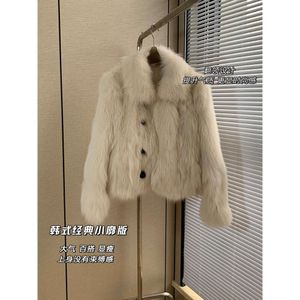 Version coréenne haut de gamme Style Socialite avec manteau court en fourrure de renard pour femme Petite Figure 2719