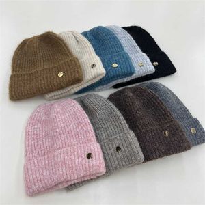 Version coréenne Laine haut de gamme Blend Yarn Curled Edge Pullover Chapeau pour les femmes et la chaleur d'hiver et la mode grande édition tricotée