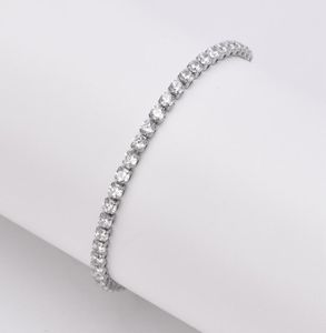 Version coréenne Style Crystal Zircon Chain Bracelet Femme Tempérament White Girlfuges With the Titanium Steel Claw8549527