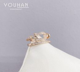 Koreaanse Versie Micro Set Volledige Diamond Ins2020 Nieuwe Eenvoudige Dubbele Hoefijzer Women039s Veelzijdige Ring Hand Sieraden JEPK1078883