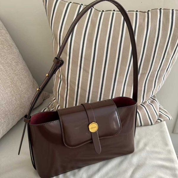 Version coréenne Conception de niche Lememe Sac à main Luxe léger et sensation haut de gamme Sac à bandoulière à bandoulière unique Sac Hobo en cuir véritable pour femmes 240222