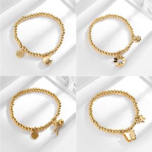 Koreaanse versie van minimalistische elastische gouden titanium stalen armband voor dames Instagram, high-end paar modieuze armbanden, trendy accessoires