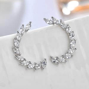 Bedelversie van nieuwe AAA ZIRCON Simple Geometric Oorbellen 925 Sterling Zilveren Naald Oorbellen Bron Fabrikant Direct Selling Female Designer Sieraden Dames