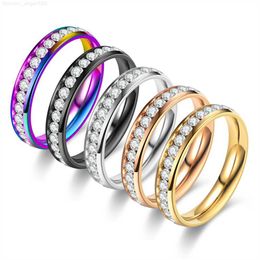 Koreaanse versie van een nieuw titaniumstaal, volledig diamanten roterende ring, roestvrijstalen, met diamanten ingelegde koppelringhoofddeksel