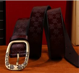 Version coréenne de la courroie en cuir rétro à la vache pure de vache 100 courroie ceinture avec une ceinture de cuir pour femmes décoration de mode féminine large