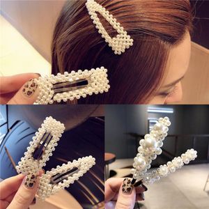 Versión coreana de la horquilla hecha a mano de perla de imitación Ceremonia de compromiso Joyería de boda Estilo ins de moda Street beat Accesorios para el cabello