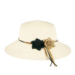 Koreaanse versie van de Dames Zomer Cap Floral Bow Knoop Mode Zonnebrandcrème Vouwen Strand Hoed Zonhoeden