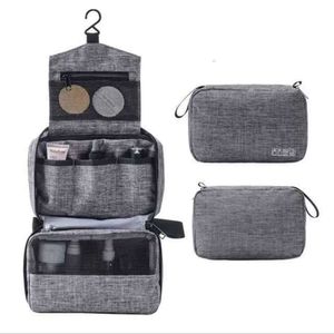 Version coréenne rangement cosmétique carré portable avec crochets, sac de lavage étanche multifonctionnel portatif, sac de maquillage imprimé 647976