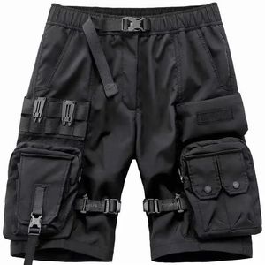 Version coréenne Shorts de travail pour hommes 2023 Pantalons multiples d'été Pantalons de grande taille Sports Séchage rapide décontracté Y2K Papteaux de survêtement 240506