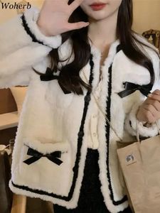 Coréen chaud manteau femmes cravate haut à manches longues col rond Vintage veste 2024 Ropa non imprimé bonne qualité bureau femmes mode manteau 240123