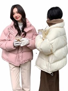 Coréen Blanc Veste matelassée pour femmes 2024 Hiver Épais Manteaux rembourrés Basic Simple Down Cott Petite Femme Vestes courtes Parkas P7ys #