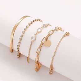 Bracelet multicouche mondial coréen Bracelet multicouche à la chaîne osseuse de serpent épais bijoux 2109