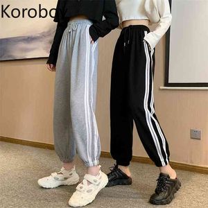 Korobov Vintage Herfst Joggingbroek Nieuwe Chic Hoge Taille Dames Broek Harajuku Ulzzang Hit Color Patchwork Harem Broek 210430