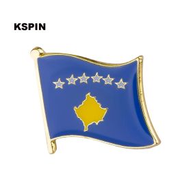 Kosovo National Flag Metal Pin Badge Brooch Brooch épingles pour vêtements KS-0243